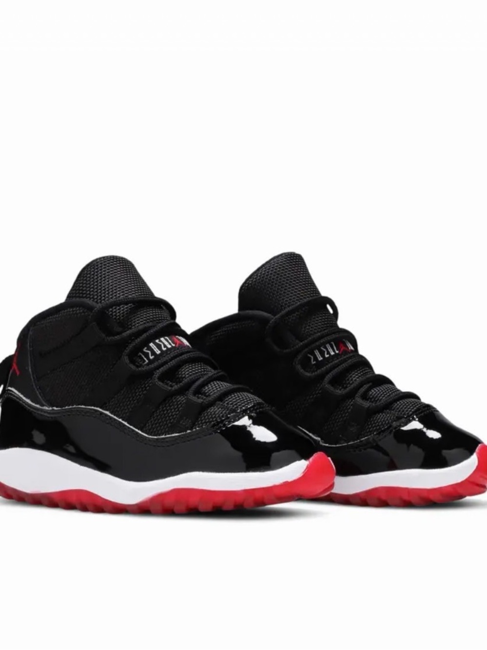 Kids Black and Red Low-Top Athletic Shoes